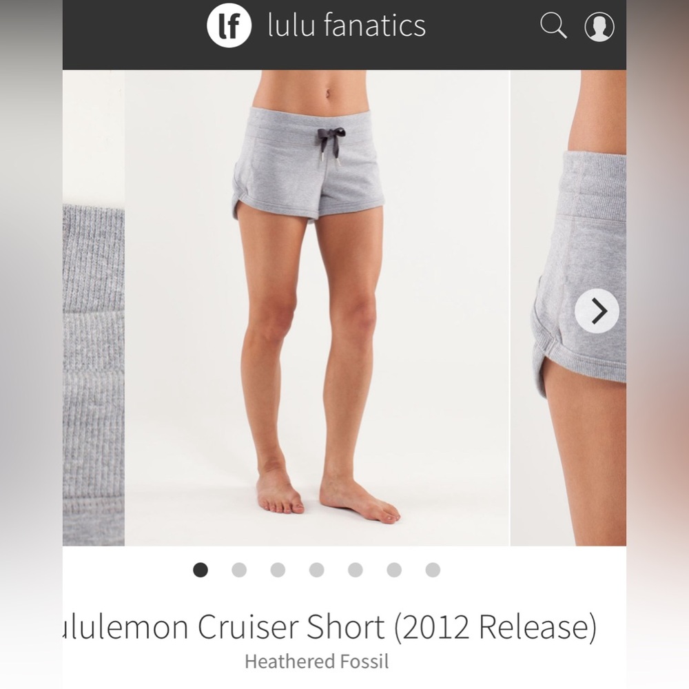 *RARE* EUC Lululemon Cruiser short (terry cloth version of speed short) Gray sz8